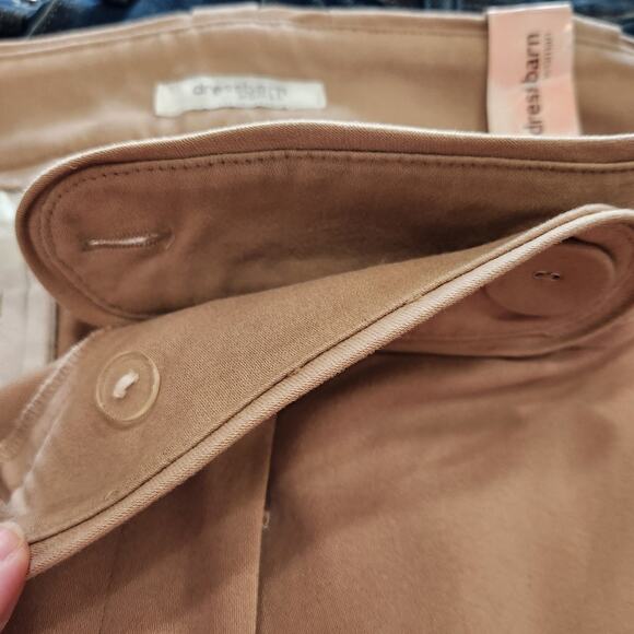 DressBarn Dress Pants Regular Fit Straight Leg High Waisted Beige Size 18W NWT - Picture 7 of 9